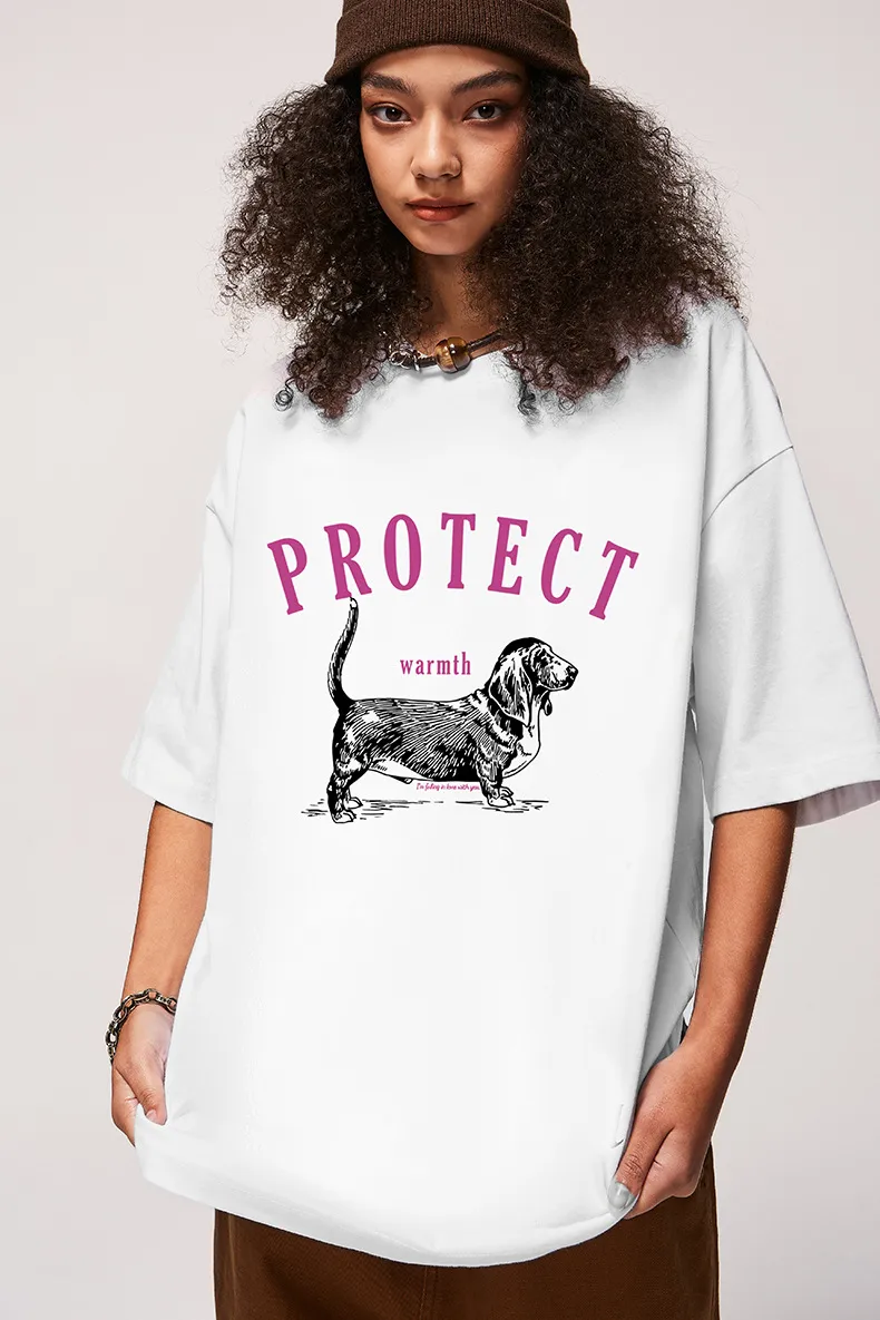 Jiezhan Men's Wear | Dog Pulp Printed T-shirt  Spring And Summer New Fashion Brand Loose Fun Animal Short Sleeve Men's Style display picture 8