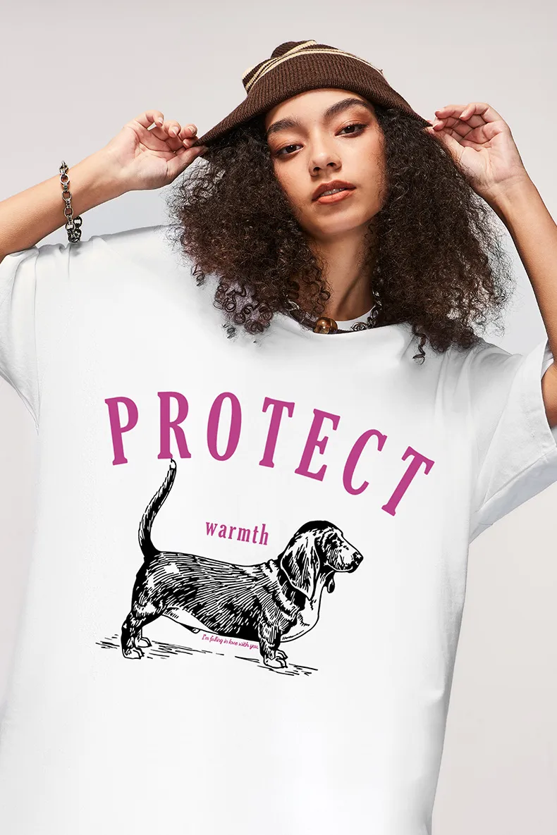 Jiezhan Men's Wear | Dog Pulp Printed T-shirt  Spring And Summer New Fashion Brand Loose Fun Animal Short Sleeve Men's Style display picture 9