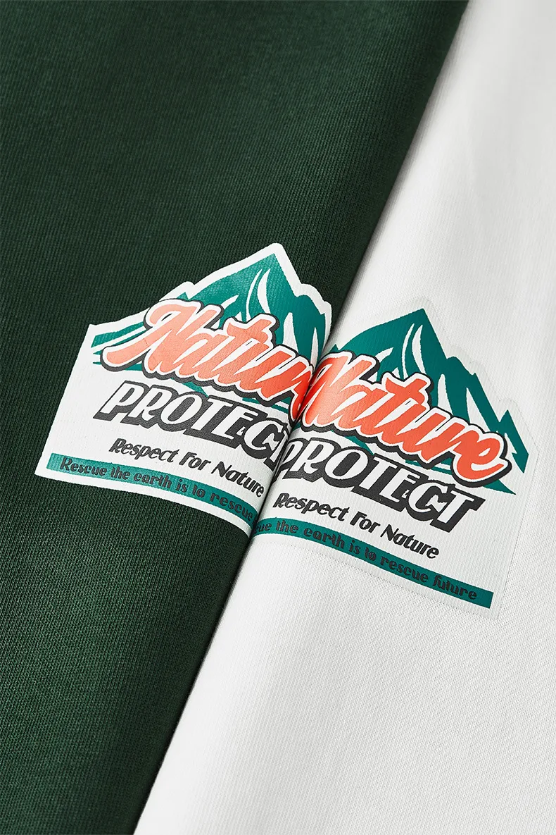 Jie Zhan Men's Wear | Mountain Thick Plate Printed T-shirt  Spring/Summer New Fashion Brand Street Heavy Loose Men's Short Sleeve display picture 21