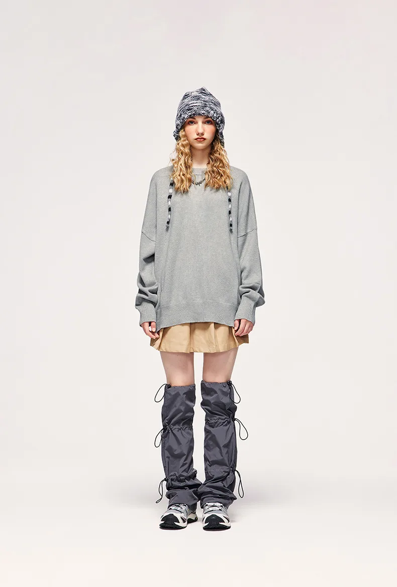 INF Men's Wear | 32 Core-spun Yarn Dopamine Crewneck Sweater  Fall/Winter Solid Color Loose Knitted Sweater display picture 17