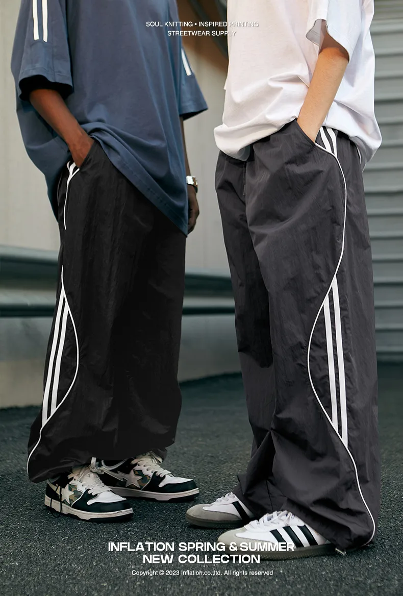 INF Men's | Retro Leisure Sports Wide Leg Pants  Autumn New Street Fashion Brand Straight Casual Pants Men display picture 4