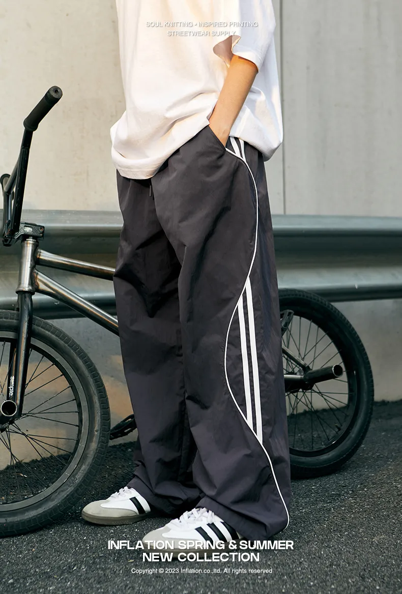 INF Men's | Retro Leisure Sports Wide Leg Pants  Autumn New Street Fashion Brand Straight Casual Pants Men display picture 6