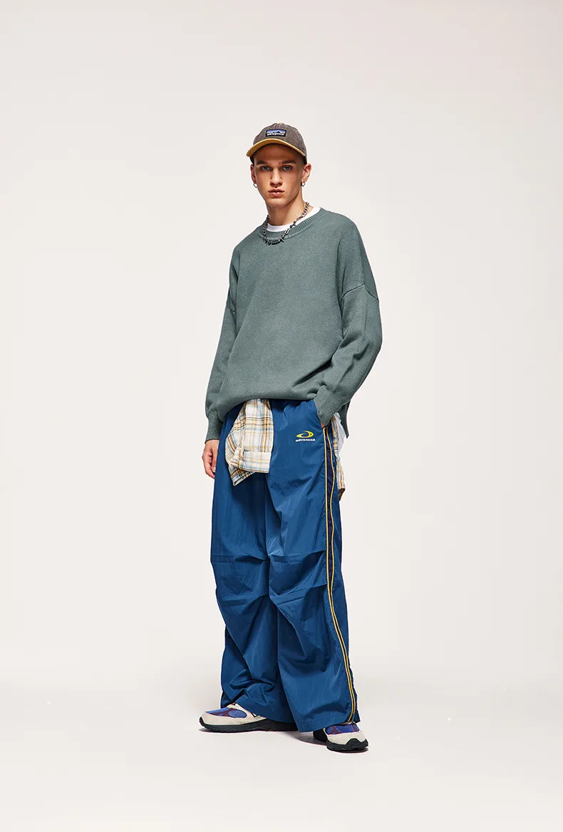 INF Men's Wear | 32 Core-spun Yarn Dopamine Crewneck Sweater  Fall/Winter Solid Color Loose Knitted Sweater display picture 21