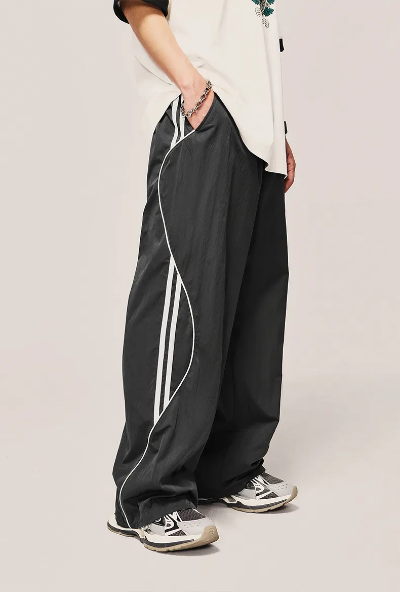 INF Men's | Retro Leisure Sports Wide Leg Pants  Autumn New Street Fashion Brand Straight Casual Pants Men display picture 7