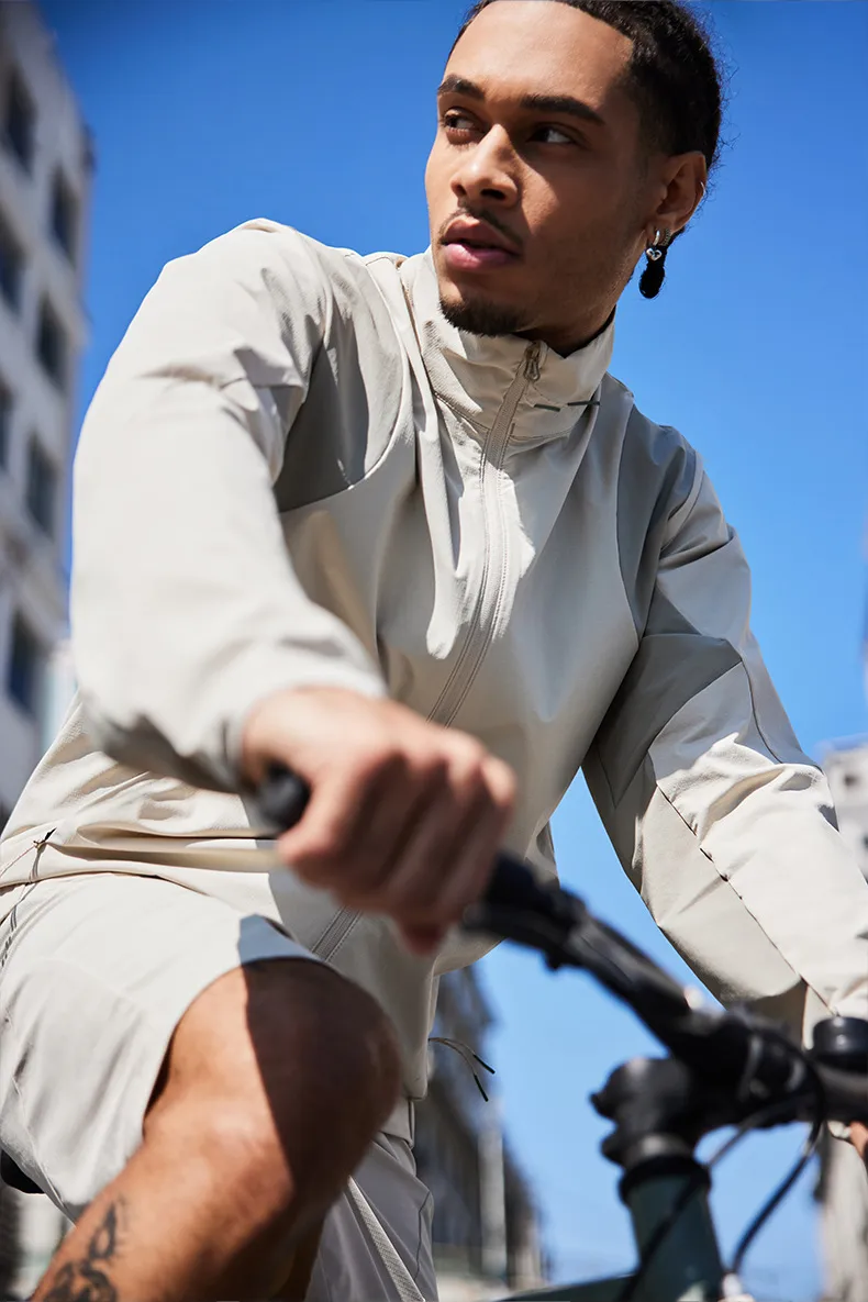 Jie Zhan Men's Wear | Breaking Wind Riding Jacket  Spring And Summer New Tide Brand Outdoor Sports Moisture Wetting Thin Jacket display picture 7