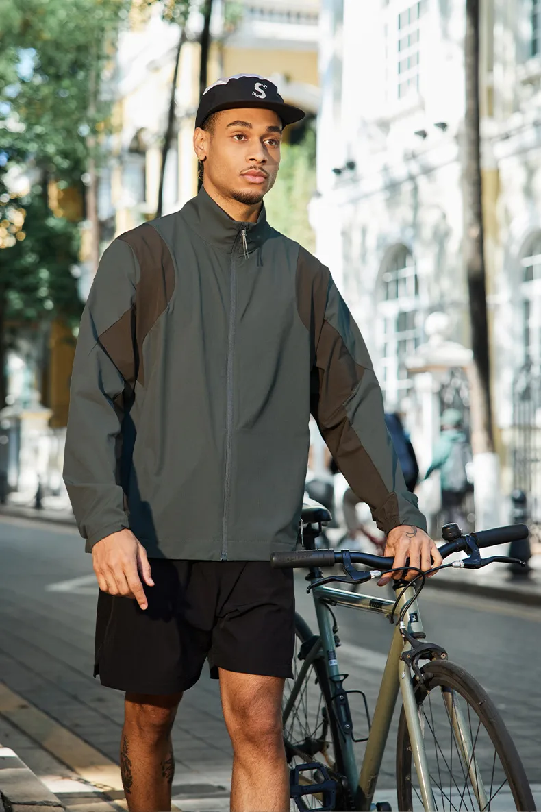 Jie Zhan Men's Wear | Breaking Wind Riding Jacket  Spring And Summer New Tide Brand Outdoor Sports Moisture Wetting Thin Jacket display picture 9