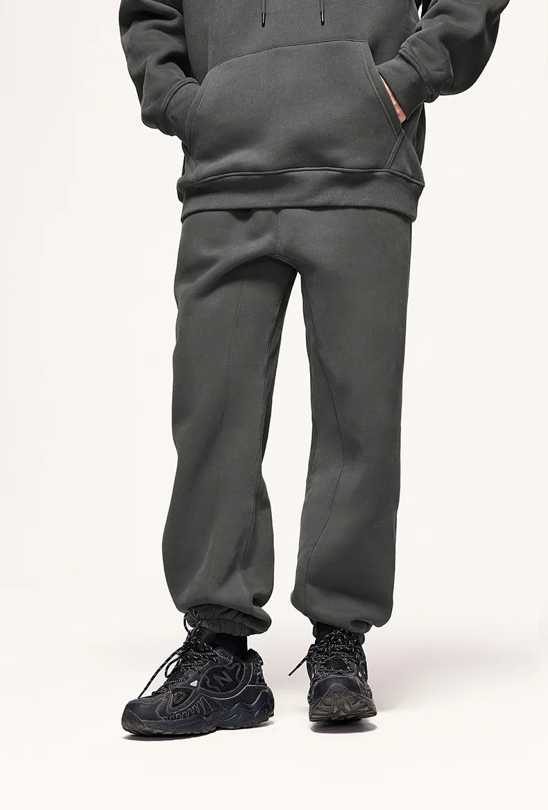 INF Men's Wear | American Casual Suit  Fall/Winter New Fleece-lined Thickened Hooded 10 Color Fleece Wear Pants display picture 62