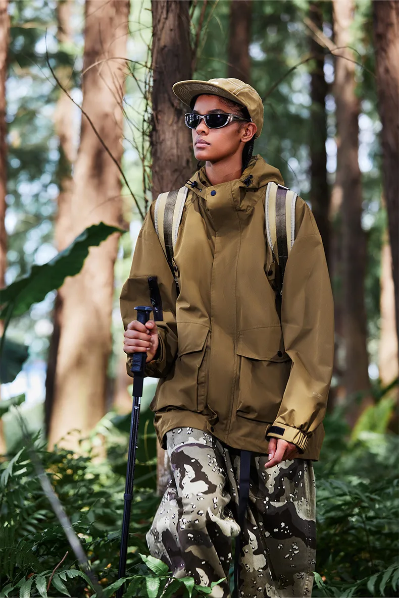 Jiezhan Men's Wear | Teflon Three-proof Workwear Hooded Charge Jacket  Spring Outdoor Multifunctional Jacket display picture 9