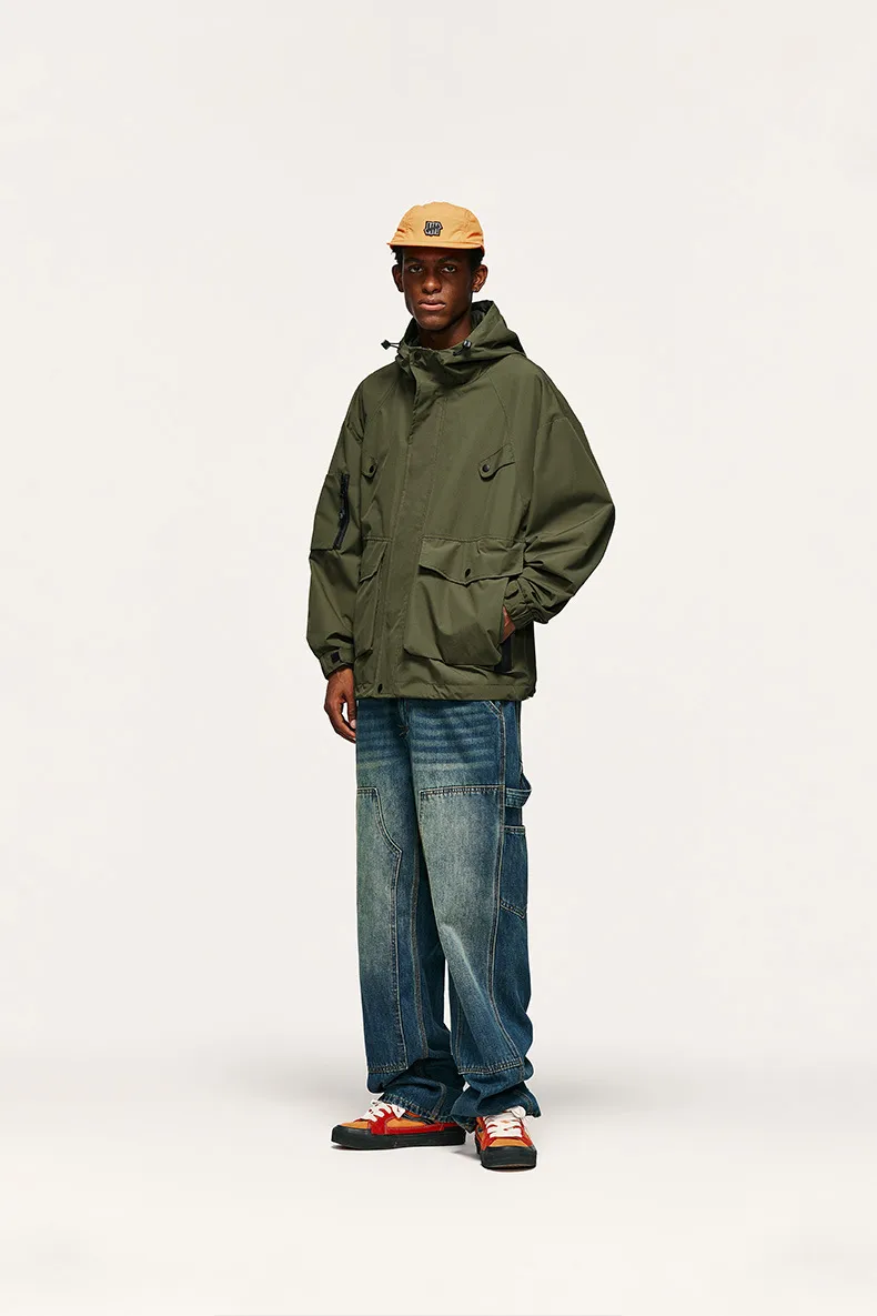 Jiezhan Men's Wear | Teflon Three-proof Workwear Hooded Charge Jacket  Spring Outdoor Multifunctional Jacket display picture 13