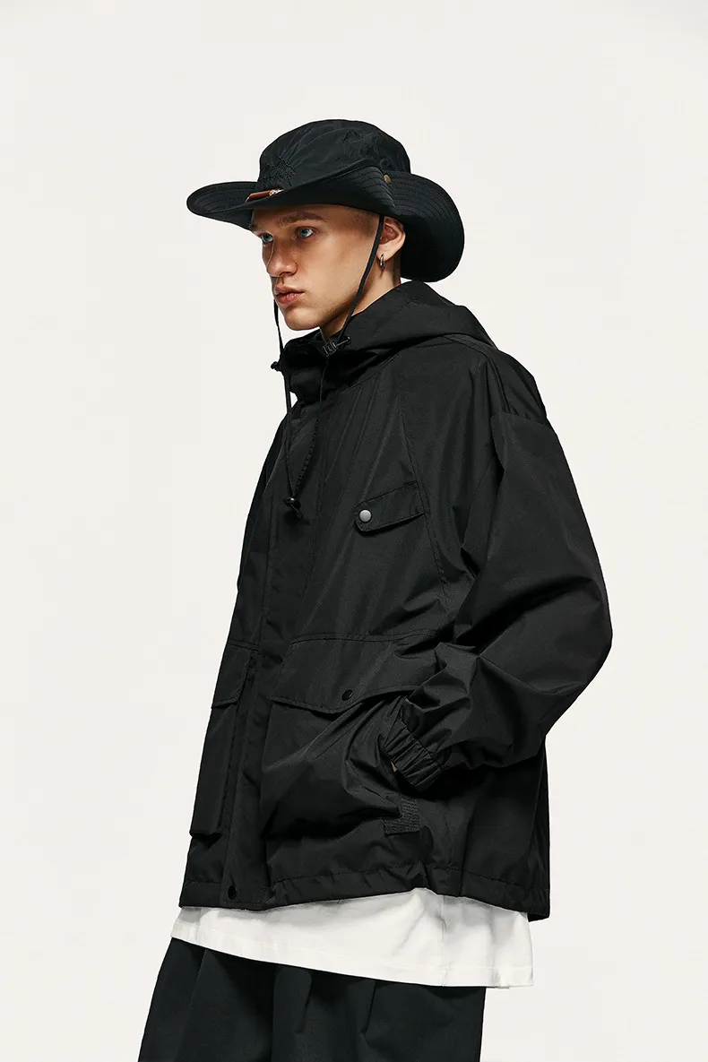 Jiezhan Men's Wear | Teflon Three-proof Workwear Hooded Charge Jacket  Spring Outdoor Multifunctional Jacket display picture 18