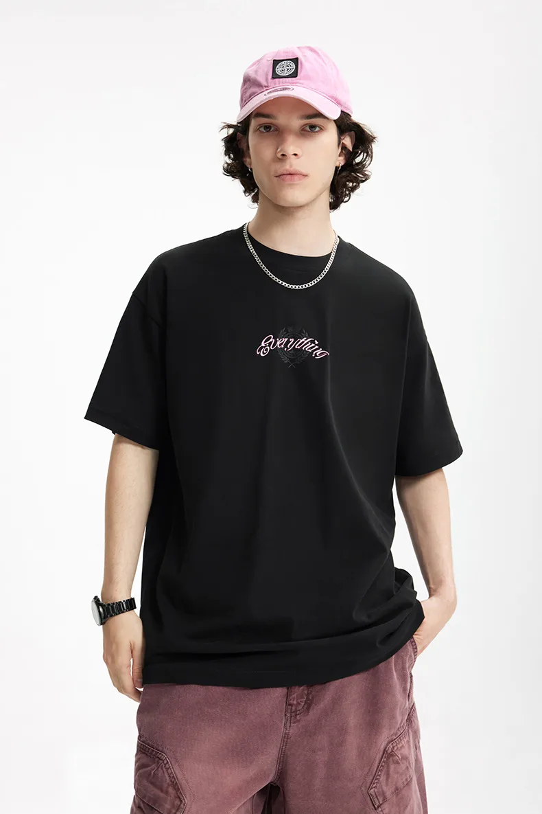 Jiezhan Men's Wear | Bat Sleeve Printed T-shirt Spring/Summer  American Street Fashion Brand Pure Cotton Loose Short Sleeve Top display picture 13