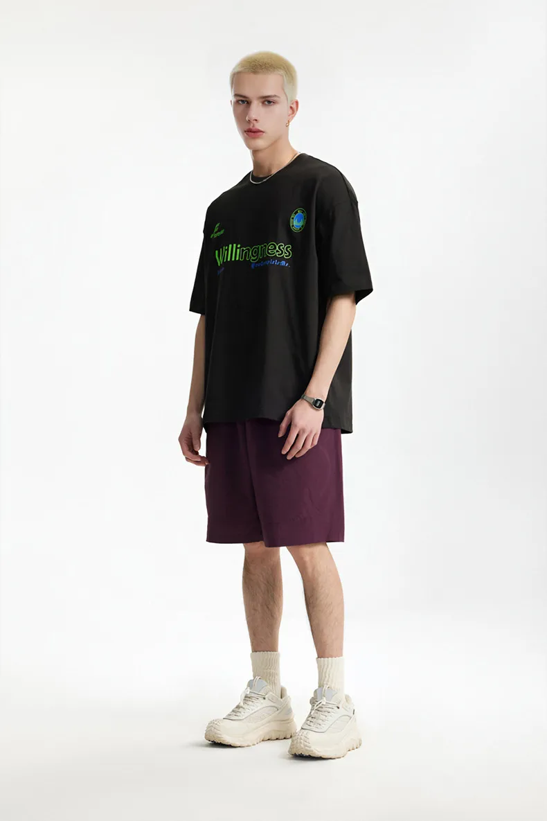 Jie Zhan Men's Wear | American Letter Thick Plate Printed T-shirt  Spring/Summer Fashion Brand New Street Loose Short Sleeve Men And Women display picture 10