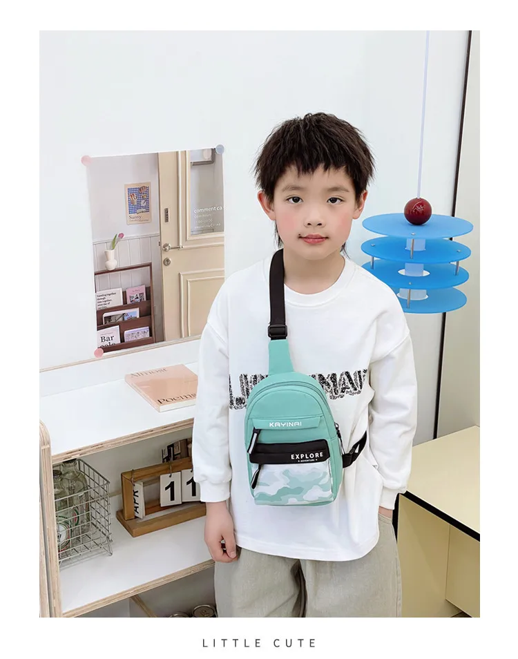 Spring And Summer New New Style Boy's Chest Bag Tooling Style Casual Shoulder Bag Women's Cute Printed Letter Crossbody Bag display picture 1