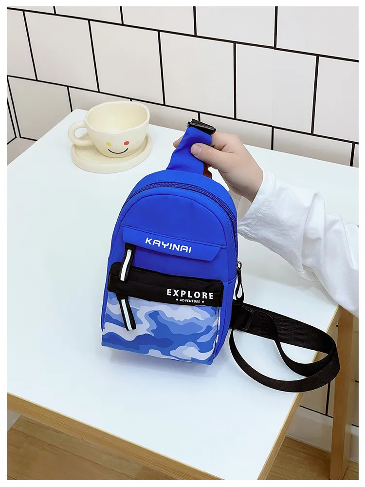 Spring And Summer New New Style Boy's Chest Bag Tooling Style Casual Shoulder Bag Women's Cute Printed Letter Crossbody Bag display picture 9