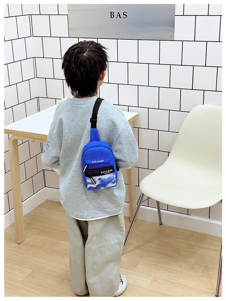 Spring And Summer New New Style Boy's Chest Bag Tooling Style Casual Shoulder Bag Women's Cute Printed Letter Crossbody Bag display picture 10
