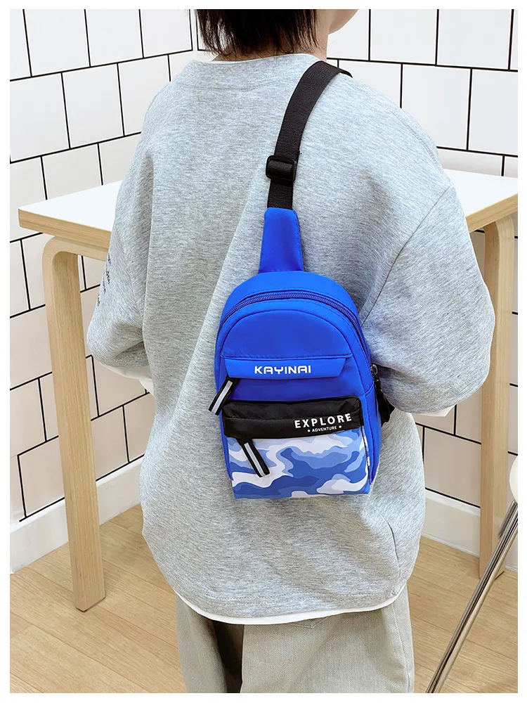 Spring And Summer New New Style Boy's Chest Bag Tooling Style Casual Shoulder Bag Women's Cute Printed Letter Crossbody Bag display picture 11