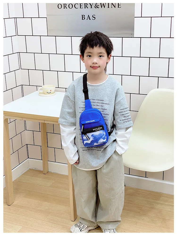 Spring And Summer New New Style Boy's Chest Bag Tooling Style Casual Shoulder Bag Women's Cute Printed Letter Crossbody Bag display picture 12
