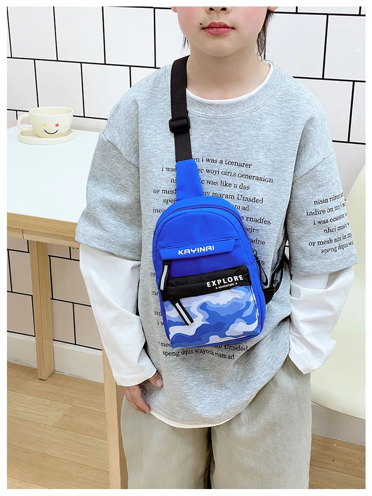 Spring And Summer New New Style Boy's Chest Bag Tooling Style Casual Shoulder Bag Women's Cute Printed Letter Crossbody Bag display picture 13