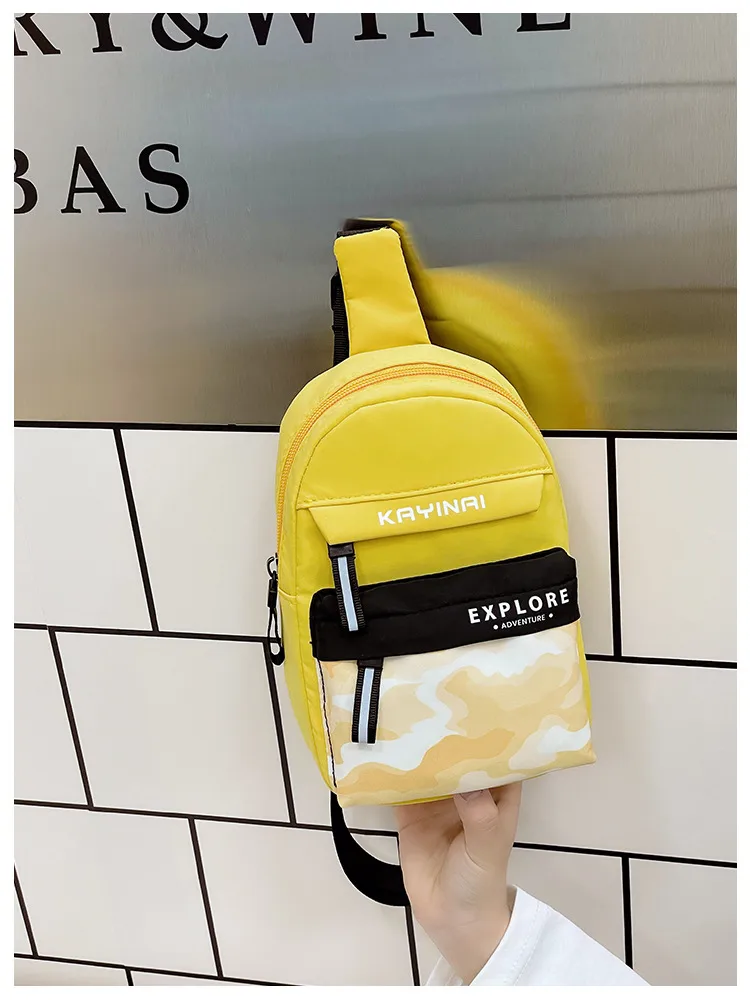Spring And Summer New New Style Boy's Chest Bag Tooling Style Casual Shoulder Bag Women's Cute Printed Letter Crossbody Bag display picture 15