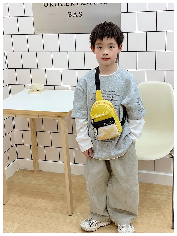 Spring And Summer New New Style Boy's Chest Bag Tooling Style Casual Shoulder Bag Women's Cute Printed Letter Crossbody Bag display picture 18