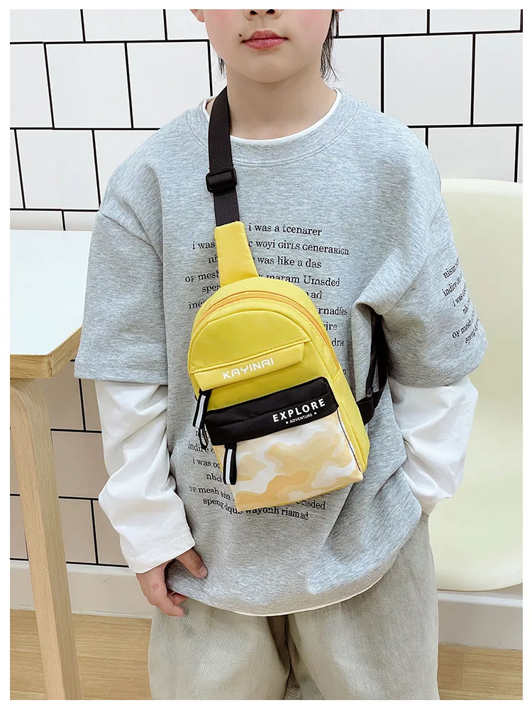Spring And Summer New New Style Boy's Chest Bag Tooling Style Casual Shoulder Bag Women's Cute Printed Letter Crossbody Bag display picture 19