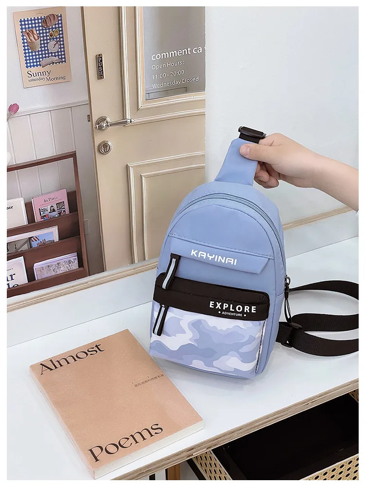Spring And Summer New New Style Boy's Chest Bag Tooling Style Casual Shoulder Bag Women's Cute Printed Letter Crossbody Bag display picture 21