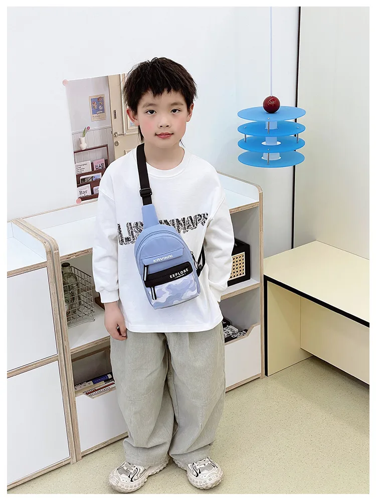 Spring And Summer New New Style Boy's Chest Bag Tooling Style Casual Shoulder Bag Women's Cute Printed Letter Crossbody Bag display picture 24