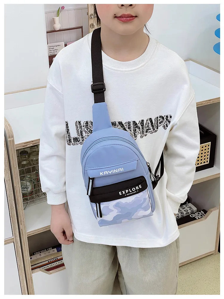 Spring And Summer New New Style Boy's Chest Bag Tooling Style Casual Shoulder Bag Women's Cute Printed Letter Crossbody Bag display picture 25