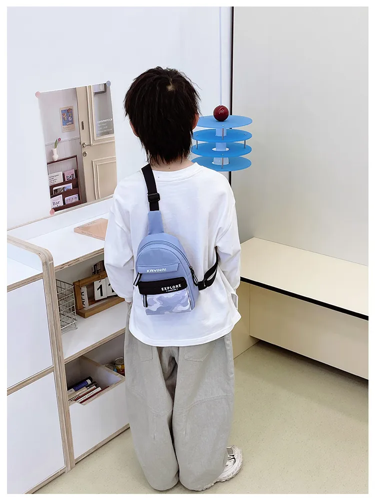 Spring And Summer New New Style Boy's Chest Bag Tooling Style Casual Shoulder Bag Women's Cute Printed Letter Crossbody Bag display picture 26