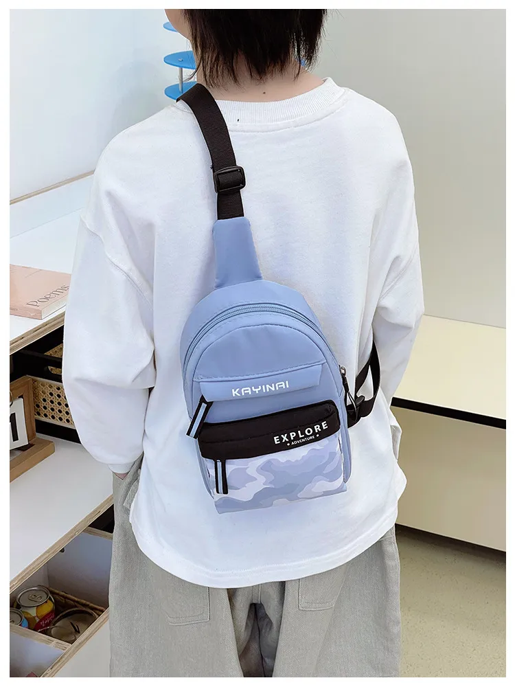 Spring And Summer New New Style Boy's Chest Bag Tooling Style Casual Shoulder Bag Women's Cute Printed Letter Crossbody Bag display picture 27