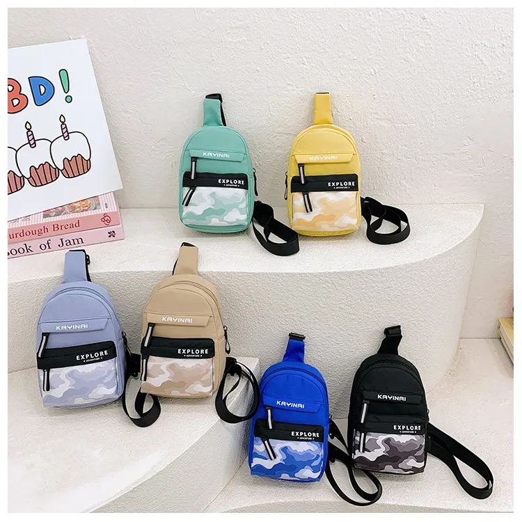 Spring And Summer New New Style Boy's Chest Bag Tooling Style Casual Shoulder Bag Women's Cute Printed Letter Crossbody Bag display picture 29