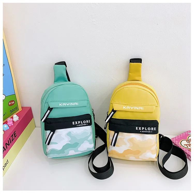 Spring And Summer New New Style Boy's Chest Bag Tooling Style Casual Shoulder Bag Women's Cute Printed Letter Crossbody Bag display picture 30