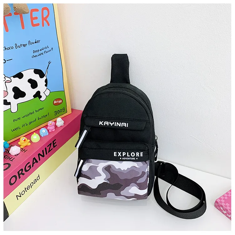 Spring And Summer New New Style Boy's Chest Bag Tooling Style Casual Shoulder Bag Women's Cute Printed Letter Crossbody Bag display picture 38