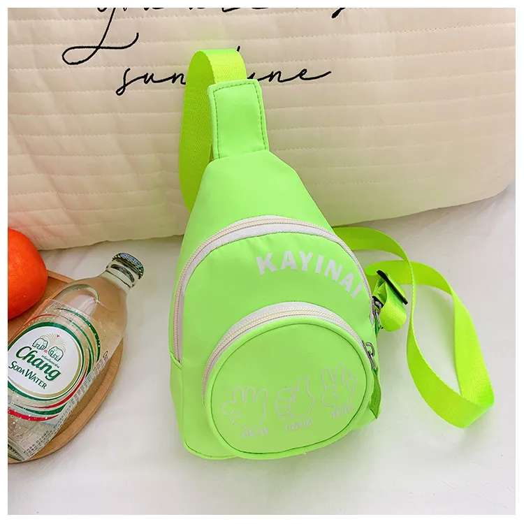 Fashion Girl's Simple Crossbody Bag New Letters Canvas Coin Purse Women's Trendy Cool Boy's Out-of-town Children's Chest Bag display picture 35