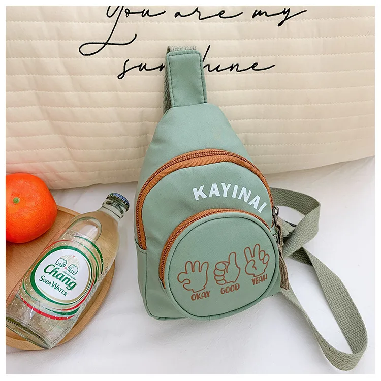 Fashion Girl's Simple Crossbody Bag New Letters Canvas Coin Purse Women's Trendy Cool Boy's Out-of-town Children's Chest Bag display picture 36