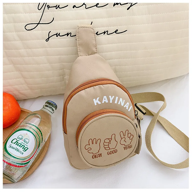 Fashion Girl's Simple Crossbody Bag New Letters Canvas Coin Purse Women's Trendy Cool Boy's Out-of-town Children's Chest Bag display picture 37