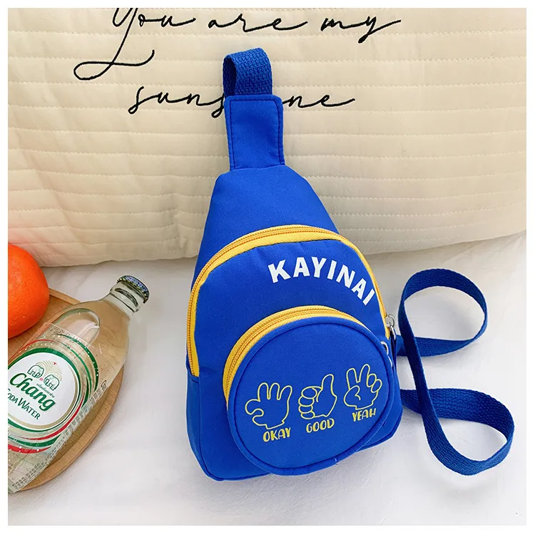Fashion Girl's Simple Crossbody Bag New Letters Canvas Coin Purse Women's Trendy Cool Boy's Out-of-town Children's Chest Bag display picture 38
