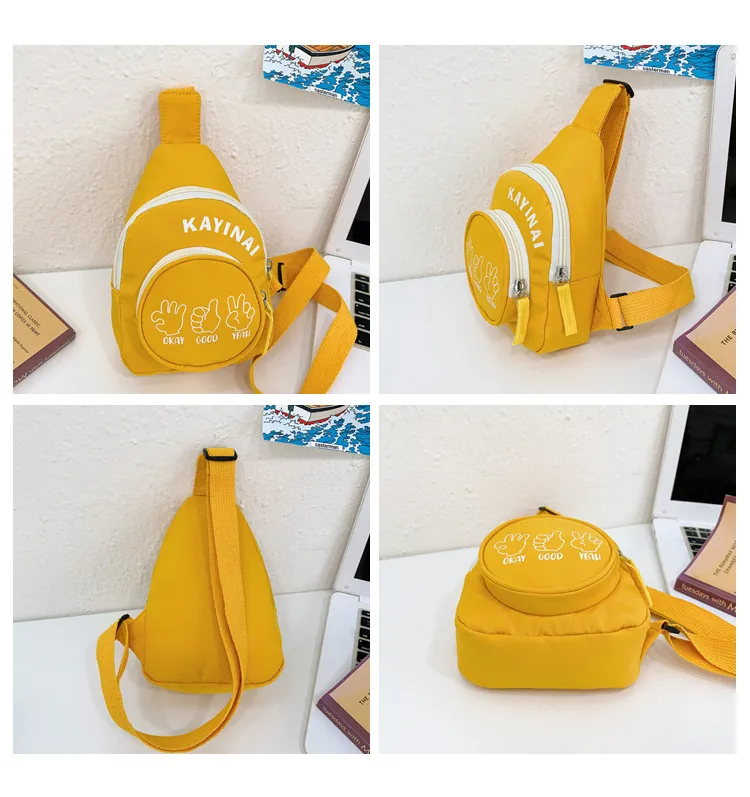 Fashion Girl's Simple Crossbody Bag New Letters Canvas Coin Purse Women's Trendy Cool Boy's Out-of-town Children's Chest Bag display picture 41