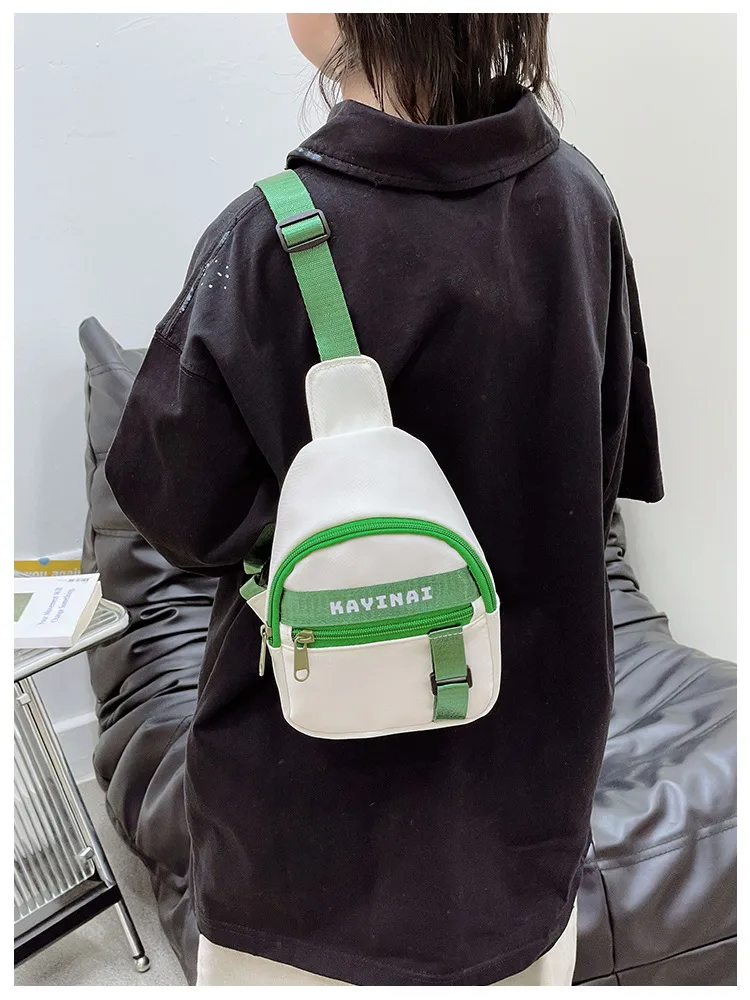 New Fashion Cool Letters Children's Chest Bag Travel Light Change Shoulder Bag Wholesale New Fashion Color Matching Children's Bag display picture 11