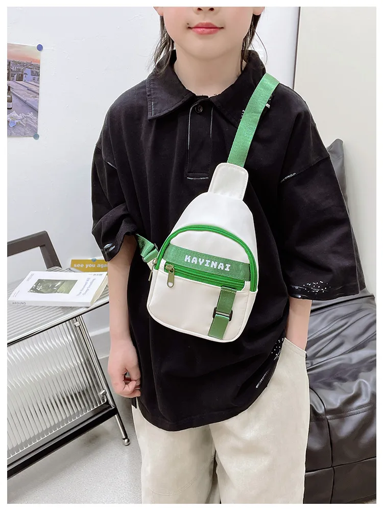 New Fashion Cool Letters Children's Chest Bag Travel Light Change Shoulder Bag Wholesale New Fashion Color Matching Children's Bag display picture 13