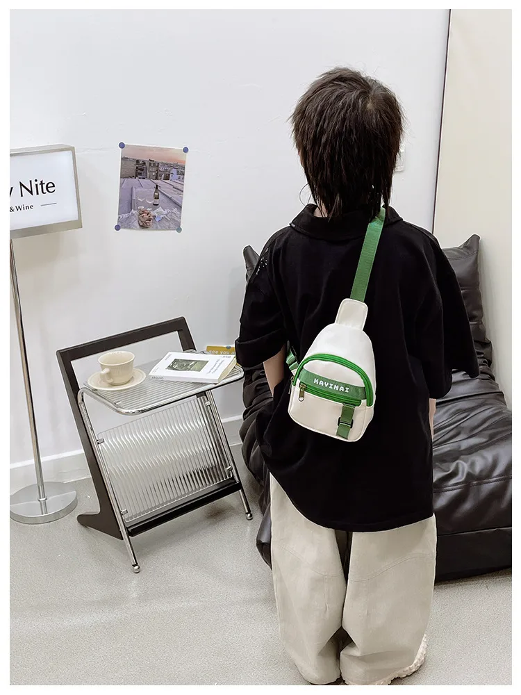 New Fashion Cool Letters Children's Chest Bag Travel Light Change Shoulder Bag Wholesale New Fashion Color Matching Children's Bag display picture 14
