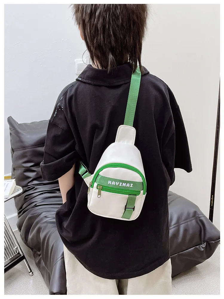 New Fashion Cool Letters Children's Chest Bag Travel Light Change Shoulder Bag Wholesale New Fashion Color Matching Children's Bag display picture 15