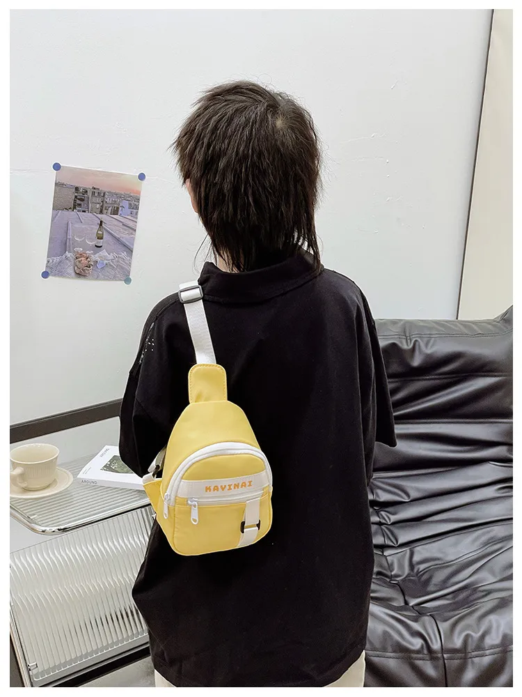 New Fashion Cool Letters Children's Chest Bag Travel Light Change Shoulder Bag Wholesale New Fashion Color Matching Children's Bag display picture 17