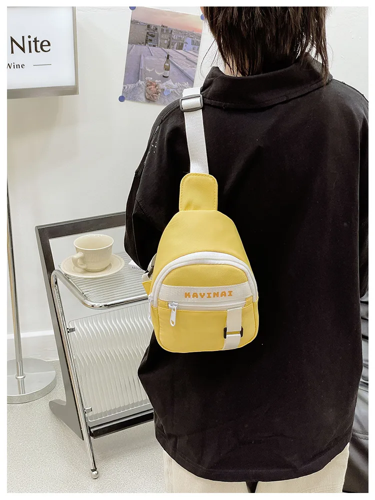 New Fashion Cool Letters Children's Chest Bag Travel Light Change Shoulder Bag Wholesale New Fashion Color Matching Children's Bag display picture 18