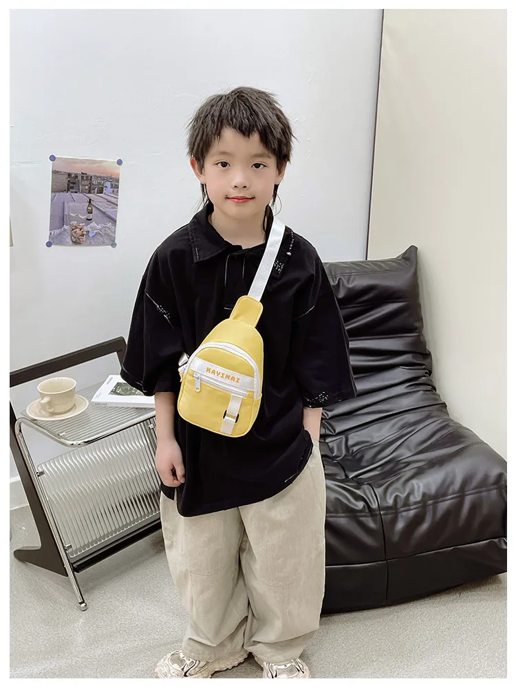 New Fashion Cool Letters Children's Chest Bag Travel Light Change Shoulder Bag Wholesale New Fashion Color Matching Children's Bag display picture 19