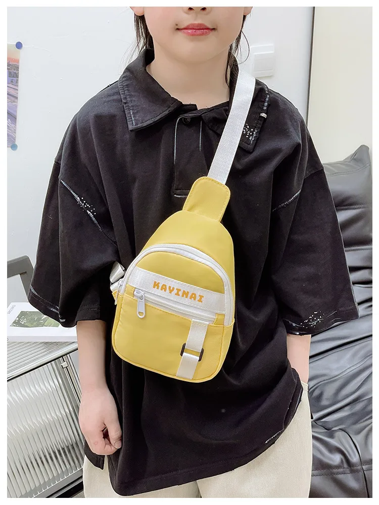 New Fashion Cool Letters Children's Chest Bag Travel Light Change Shoulder Bag Wholesale New Fashion Color Matching Children's Bag display picture 20
