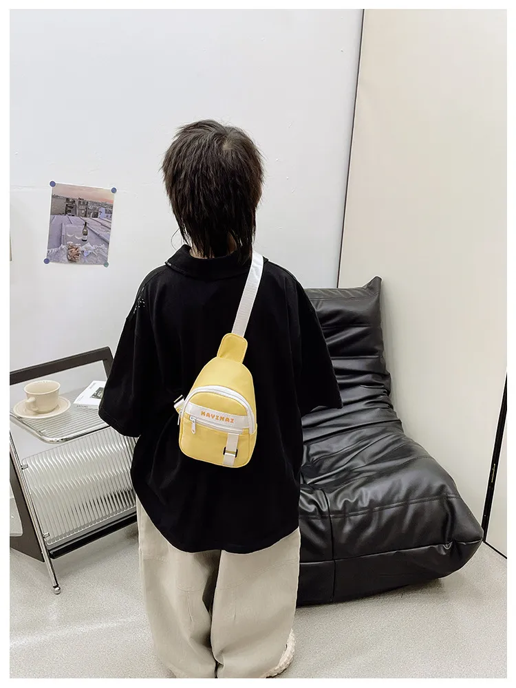 New Fashion Cool Letters Children's Chest Bag Travel Light Change Shoulder Bag Wholesale New Fashion Color Matching Children's Bag display picture 21