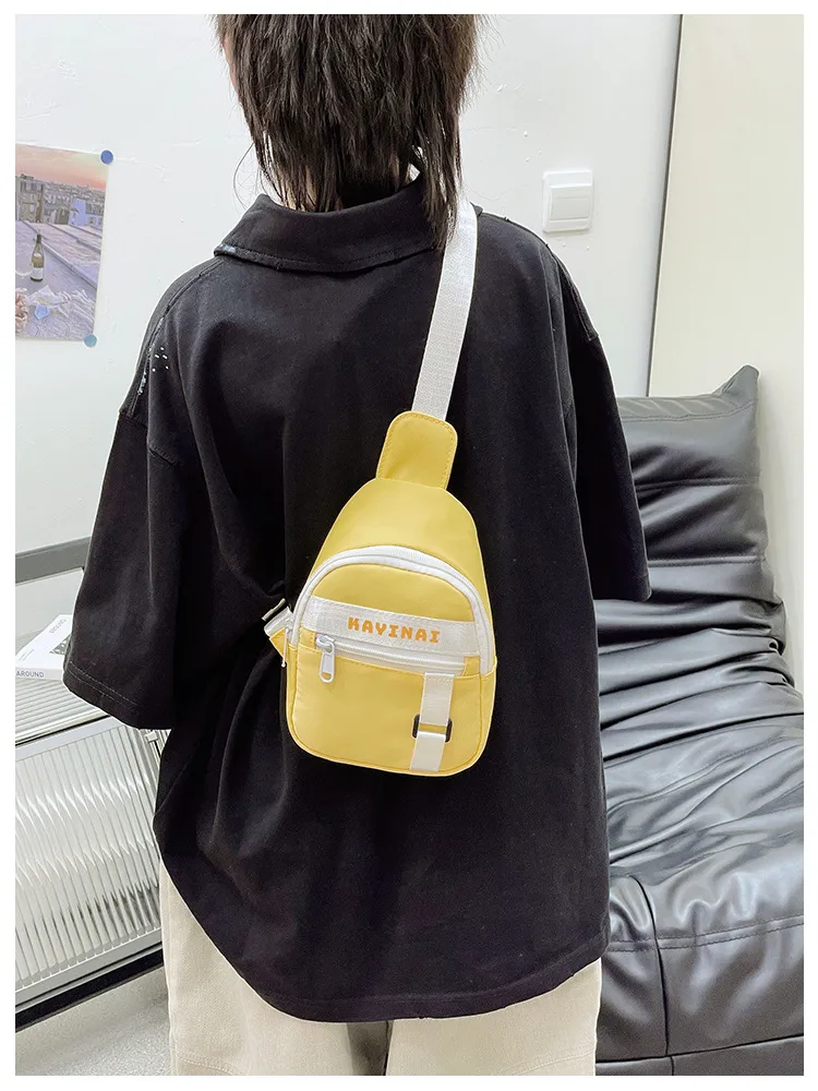 New Fashion Cool Letters Children's Chest Bag Travel Light Change Shoulder Bag Wholesale New Fashion Color Matching Children's Bag display picture 22