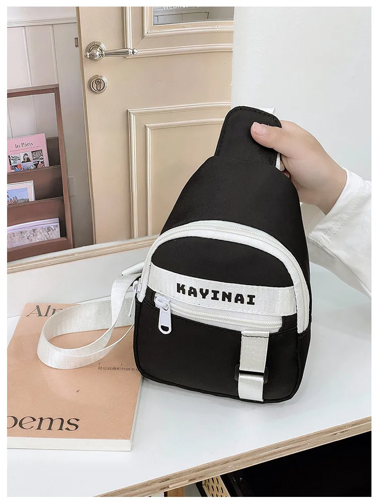 New Fashion Cool Letters Children's Chest Bag Travel Light Change Shoulder Bag Wholesale New Fashion Color Matching Children's Bag display picture 23