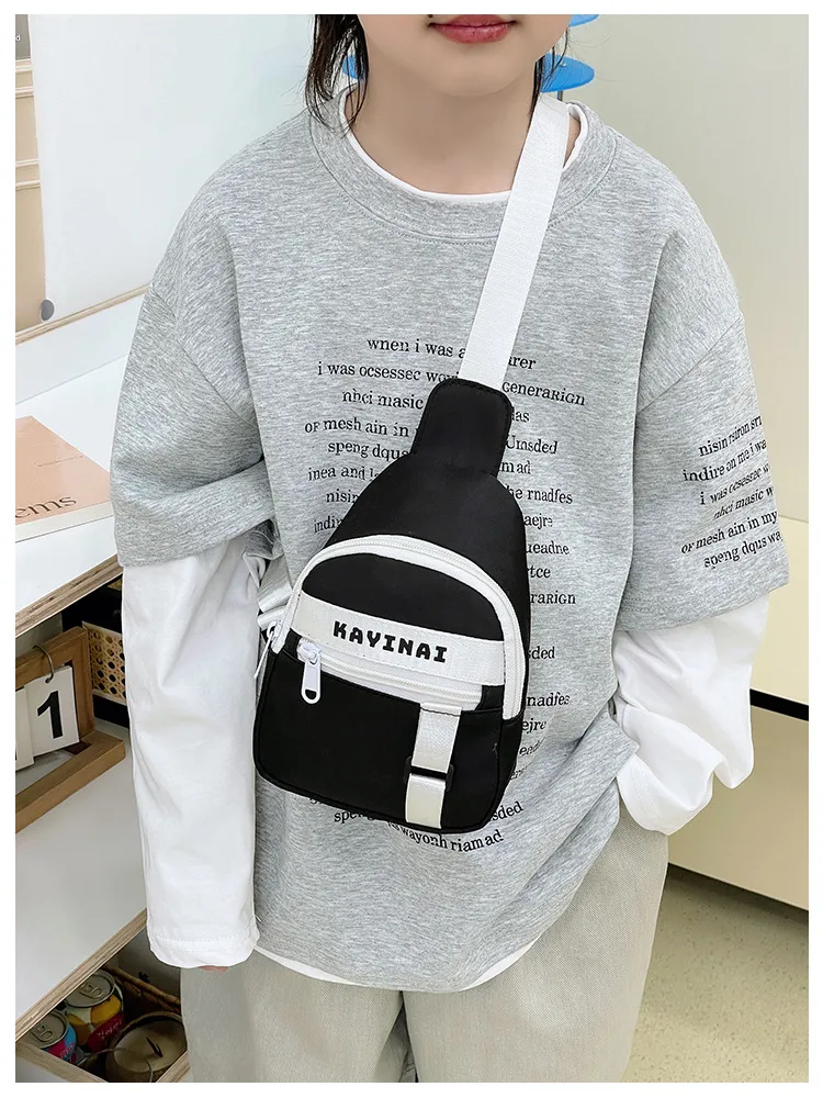 New Fashion Cool Letters Children's Chest Bag Travel Light Change Shoulder Bag Wholesale New Fashion Color Matching Children's Bag display picture 27